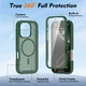 Apple iPhone 16 Pro Hoesje Full Protect 360° Cover met MagSafe Matte Groen afbeelding 7