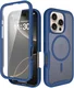 Apple iPhone 16 Pro Hoesje Full Protect 360° Cover met MagSafe Matte Blauw