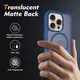 Apple iPhone 16 Pro Hoesje Full Protect 360° Cover met MagSafe Matte Blauw afbeelding 2