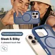Apple iPhone 16 Pro Hoesje Full Protect 360° Cover met MagSafe Matte Blauw afbeelding 8
