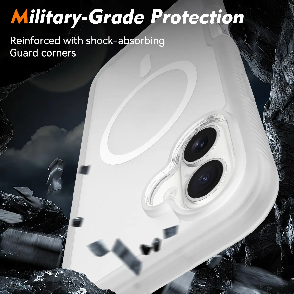Apple iPhone 16 Plus Hoesje Full Protect 360° Cover MagSafe Matte Transparant afbeelding 4
