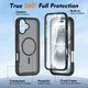 Apple iPhone 16 Plus Hoesje Full Protect 360° Cover met MagSafe Matte Zwart afbeelding 5