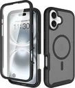 Apple iPhone 16 Plus Hoesje Full Protect 360° Cover met MagSafe Matte Zwart