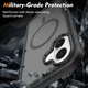 Apple iPhone 16 Plus Hoesje Full Protect 360° Cover met MagSafe Matte Zwart afbeelding 4