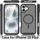 Apple iPhone 16 Plus Hoesje Full Protect 360° Cover met MagSafe Matte Zwart afbeelding 7
