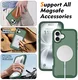 Apple iPhone 16 Plus Hoesje Full Protect 360° Cover met MagSafe Matte Groen afbeelding 4