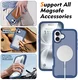 Apple iPhone 16 Plus Hoesje Full Protect 360° Cover met MagSafe Matte Blauw afbeelding 4