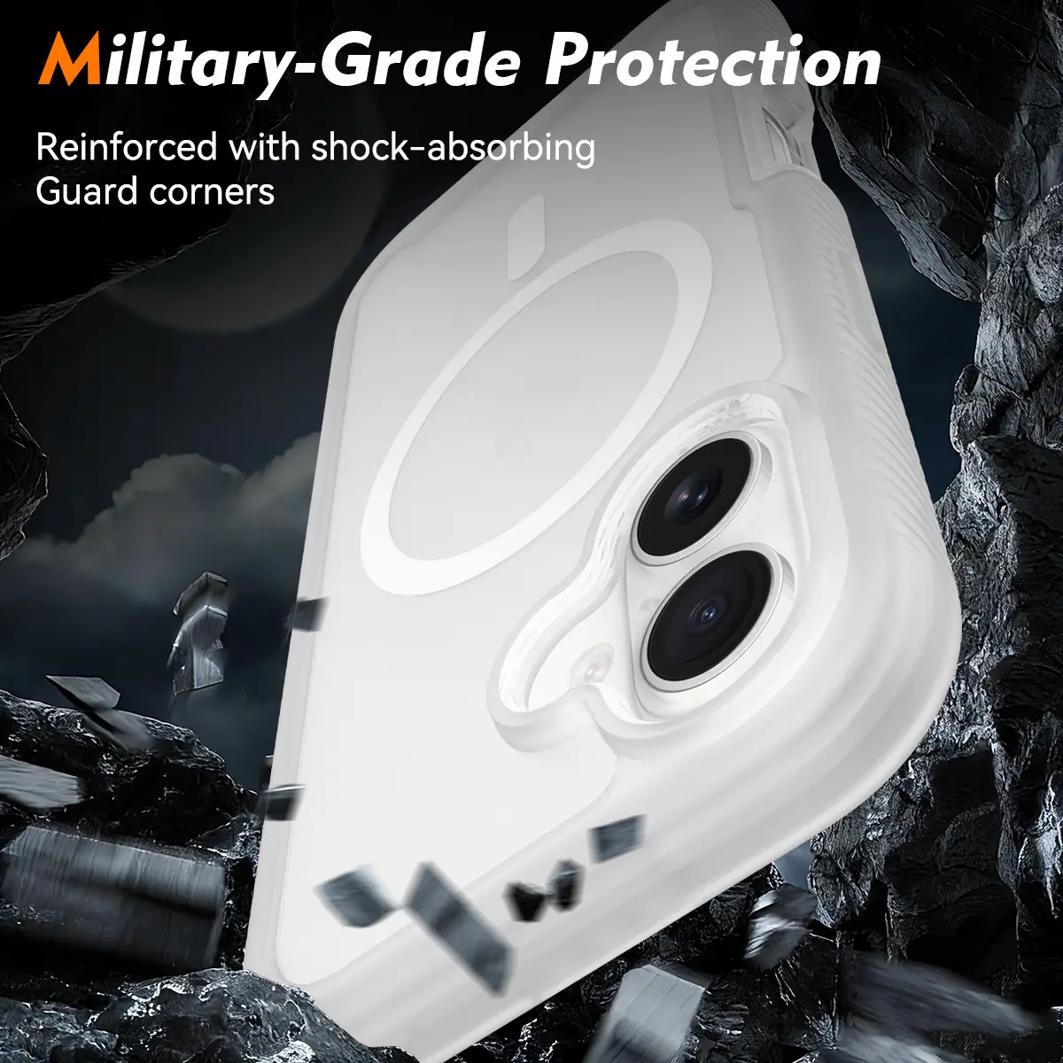 Apple iPhone 16 Hoesje Full Protect 360° Cover met MagSafe Matte Transparant afbeelding 4