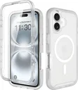 Apple iPhone 16 Hoesje Full Protect 360° Cover met MagSafe Matte Transparant