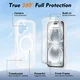 Apple iPhone 16 Hoesje Full Protect 360° Cover met MagSafe Matte Transparant afbeelding 7