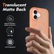 Apple iPhone 16 Hoesje Full Protect 360° Cover met MagSafe Matte Oranje afbeelding 2