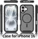 Apple iPhone 16 Hoesje Full Protect 360° Cover met MagSafe Matte Zwart afbeelding 6