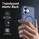 Apple iPhone 16 Hoesje Full Protect 360° Cover met MagSafe Matte Blauw afbeelding 2