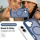 Apple iPhone 16 Hoesje Full Protect 360° Cover met MagSafe Matte Blauw afbeelding 7