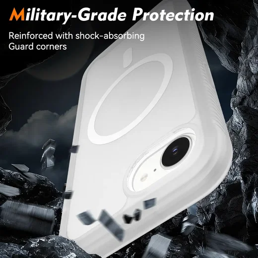 Apple iPhone 17e / 16e Hoesje Full Protect 360° Cover MagSafe Matte Transparant afbeelding 4