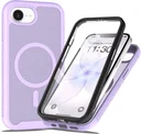 Apple iPhone 17e / 16e Hoesje Full Protect 360° Cover met MagSafe Matte Paars
