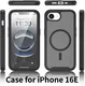 Apple iPhone 17e / 16e Hoesje Full Protect 360° Cover met MagSafe Matte Zwart afbeelding 9