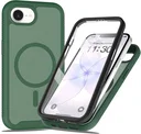 Apple iPhone 17e / 16e Hoesje Full Protect 360° Cover met MagSafe Matte Groen