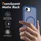 Apple iPhone 17e / 16e Hoesje Full Protect 360° Cover met MagSafe Matte Blauw afbeelding 2