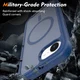 Apple iPhone 17e / 16e Hoesje Full Protect 360° Cover met MagSafe Matte Blauw afbeelding 4