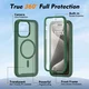 Apple iPhone 15 Pro Max Hoesje Full Protect 360° Cover met MagSafe Matte Groen afbeelding 5