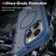 Apple iPhone 15 Pro Max Hoesje Full Protect 360° Cover met MagSafe Matte Blauw afbeelding 4