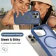Apple iPhone 15 Pro Max Hoesje Full Protect 360° Cover met MagSafe Matte Blauw afbeelding 8