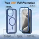 Apple iPhone 15 Pro Max Hoesje Full Protect 360° Cover met MagSafe Matte Blauw afbeelding 7