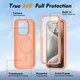 Apple iPhone 15 Pro Hoesje Full Protect 360° Cover met MagSafe Matte Oranje afbeelding 6