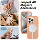 Apple iPhone 15 Pro Hoesje Full Protect 360° Cover met MagSafe Matte Oranje afbeelding 4