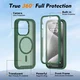Apple iPhone 15 Pro Hoesje Full Protect 360° Cover met MagSafe Matte Groen afbeelding 6