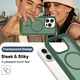 Apple iPhone 15 Pro Hoesje Full Protect 360° Cover met MagSafe Matte Groen afbeelding 5