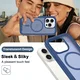 Apple iPhone 15 Pro Hoesje Full Protect 360° Cover met MagSafe Matte Blauw afbeelding 7