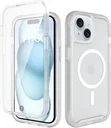 Apple iPhone 15 Hoesje Full Protect 360° Cover met MagSafe Matte Transparant
