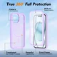 Apple iPhone 15 Hoesje Full Protect 360° Cover met MagSafe Matte Paars afbeelding 6