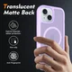 Apple iPhone 15 Hoesje Full Protect 360° Cover met MagSafe Matte Paars afbeelding 3