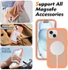 Apple iPhone 15 Hoesje Full Protect 360° Cover met MagSafe Matte Oranje afbeelding 6