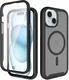 Apple iPhone 15 Hoesje Full Protect 360° Cover met MagSafe Matte Zwart afbeelding 1