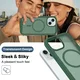 Apple iPhone 15 Hoesje Full Protect 360° Cover met MagSafe Matte Groen afbeelding 9