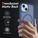 Apple iPhone 15 Hoesje Full Protect 360° Cover met MagSafe Matte Blauw afbeelding 2