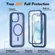Apple iPhone 15 Hoesje Full Protect 360° Cover met MagSafe Matte Blauw afbeelding 7