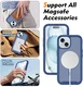 Apple iPhone 15 Hoesje Full Protect 360° Cover met MagSafe Matte Blauw afbeelding 4
