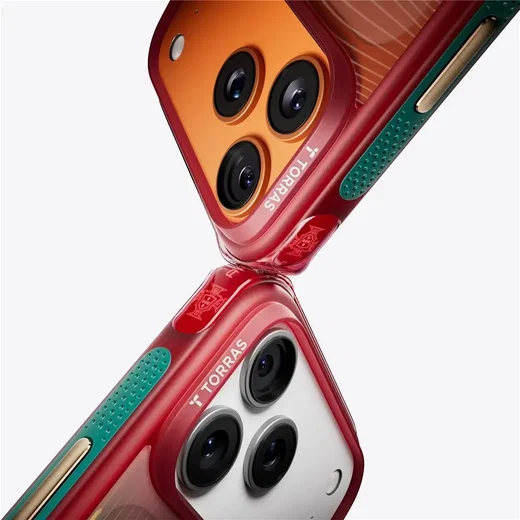 TORRAS World Cup iPhone 17 Pro Max Hoesje MagSafe 360° Kickstand Rood Groen afbeelding 3