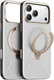 TORRAS Q Pro Leather iPhone 17 Pro Hoesje MagSafe 360° Kickstand Grijs afbeelding 1
