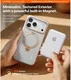 TORRAS Q Pro Leather iPhone 17 Pro Hoesje MagSafe 360° Kickstand Grijs afbeelding 6