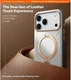 TORRAS Q Pro Leather iPhone 17 Pro Hoesje MagSafe 360° Kickstand Grijs afbeelding 3
