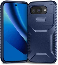 Google Pixel 10a Hoesje Camera Slider Back Cover Schokbestendig Blauw afbeelding