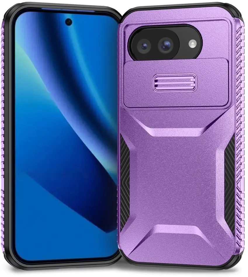 Google Pixel 10a Hoesje Camera Slider Back Cover Schokbestendig Paars afbeelding 1