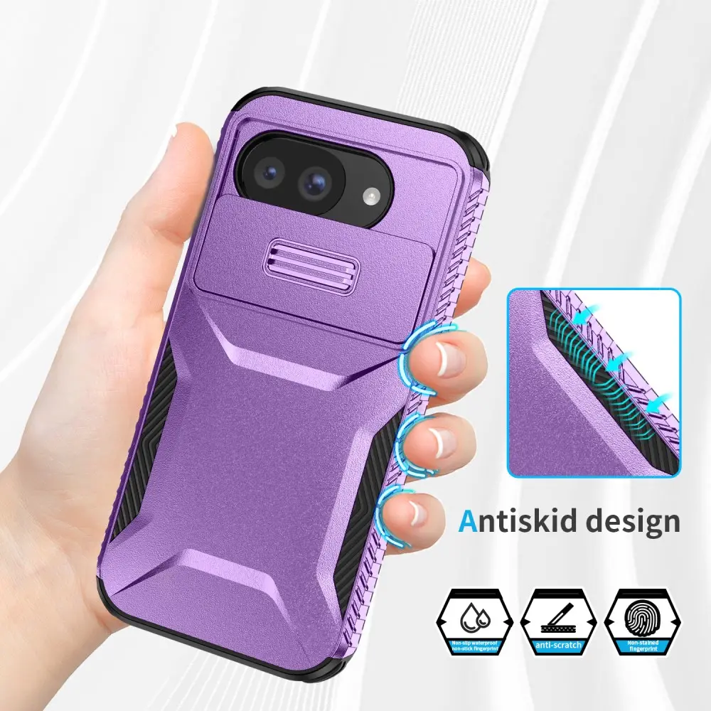 Google Pixel 10a Hoesje Camera Slider Back Cover Schokbestendig Paars afbeelding 5