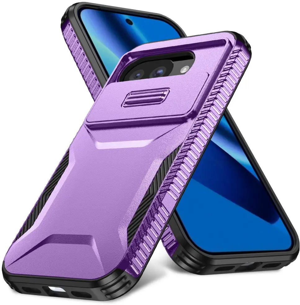 Google Pixel 10a Hoesje Camera Slider Back Cover Schokbestendig Paars afbeelding 2